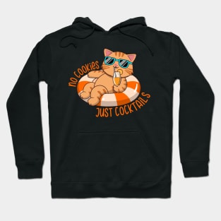 No Cookies Just Cocktails Funny Cat Hoodie